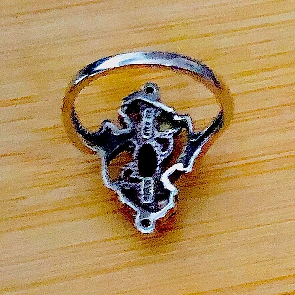 $165 12K Gold & Sterling Black Hills Gold Estate Ring Size 7 & 1/4 C.CO.STER12K - Picture 3 of 9